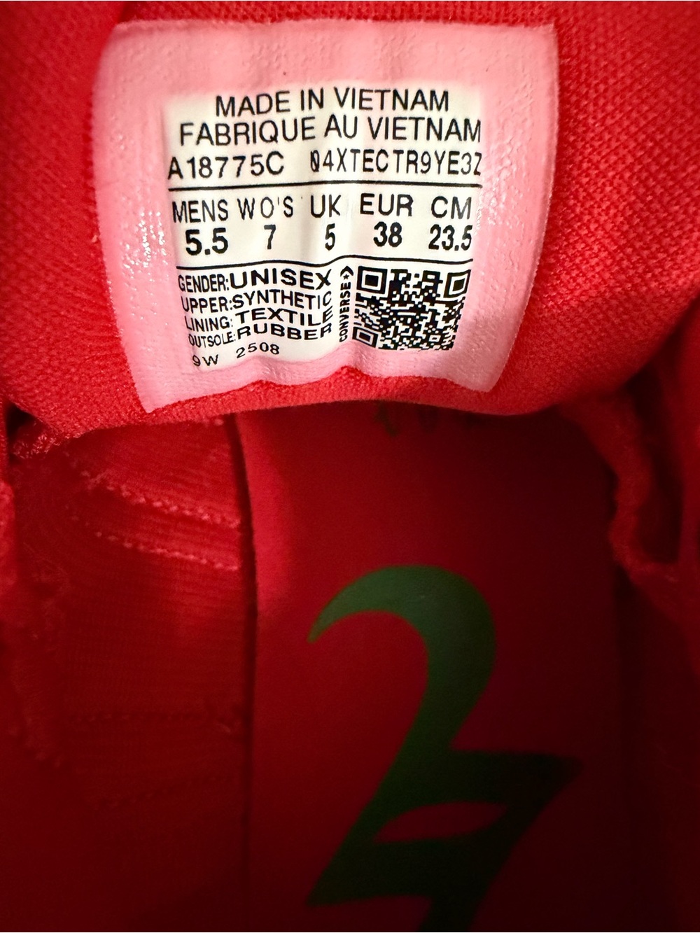Men’s Red Zip-Front Performance Sneakers - Picture 5 of 8